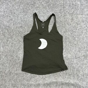 PrAna Tank Top Womens XS Green Shine Moon Graphic Racerback Yoga Casual